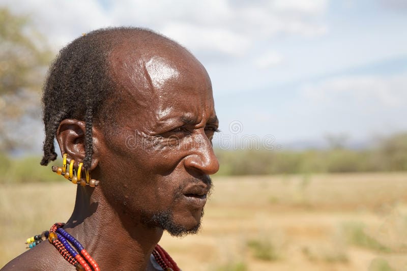 African tribal man hamer ethnic group traditional clothes ornaments ethiopia hamer omotic comm