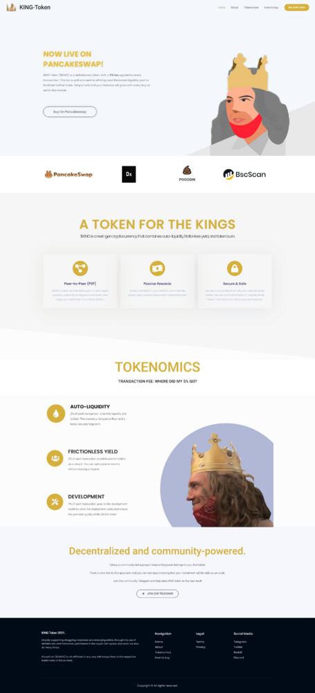 Screenshot 2021 05 06 KING Token  Pharmaceutical Company Website