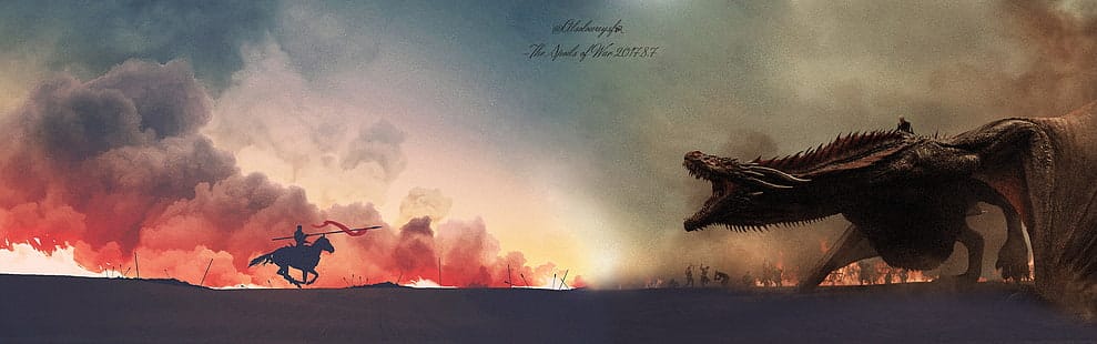Game of thrones daenerys targaryen dragon jaime lannister wallpaper thumb