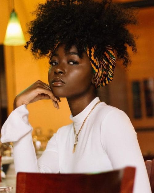 Twist out with scarf