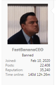 Fastbanana banned