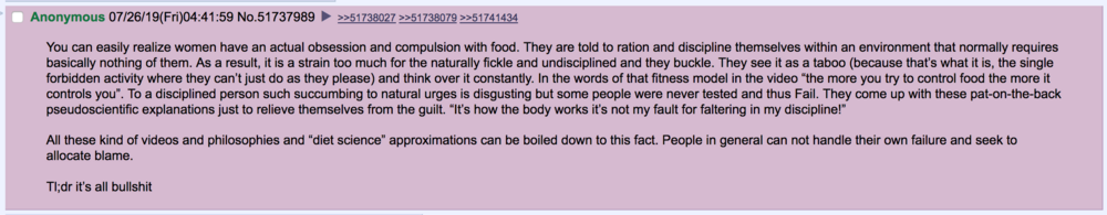 Women have an obsession with food