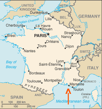 Map marseille