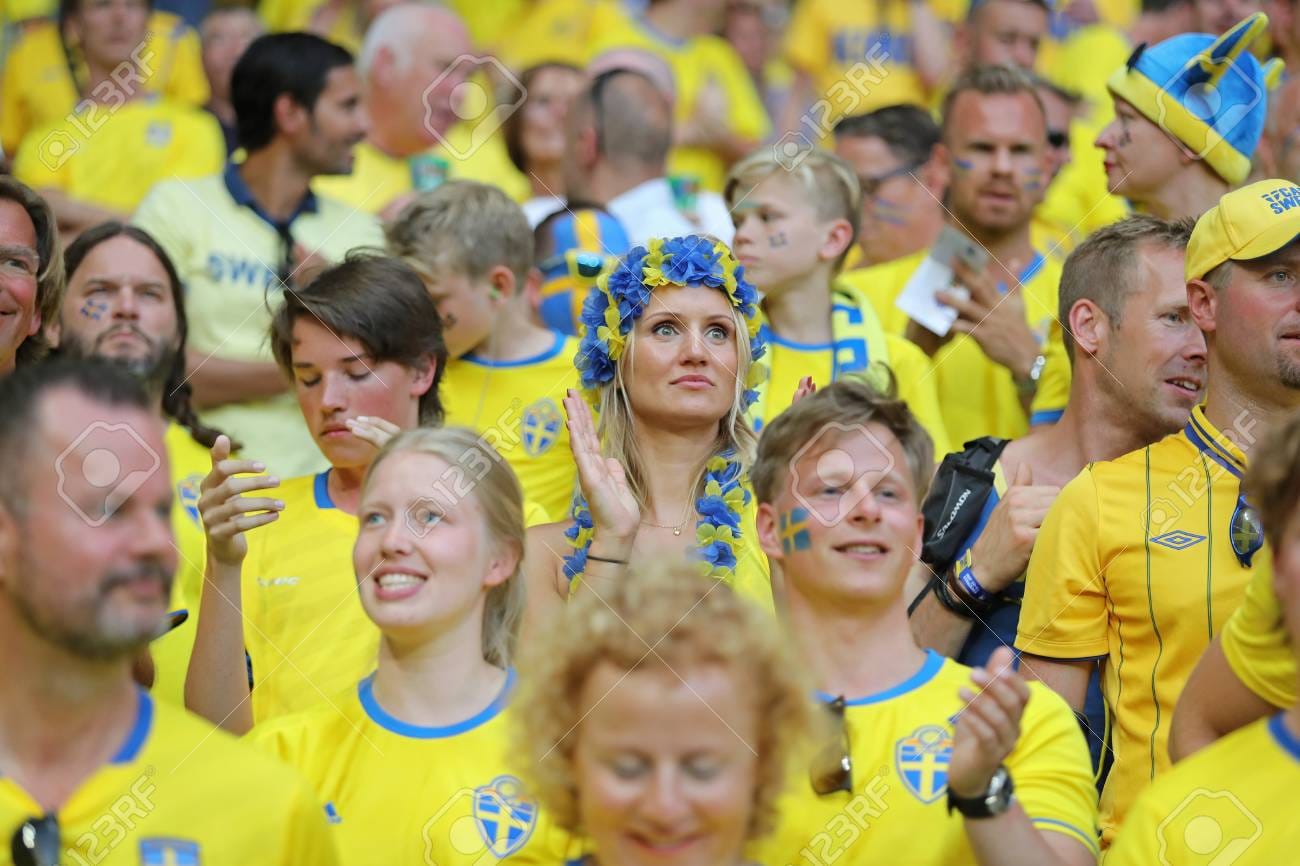 104327344 nice france june 22 2016 swedish fans show their support during the uefa euro 2016 g