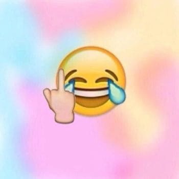 Emoji dedo do meio sorrindo 350x350