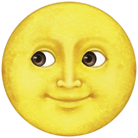 Yellow Moon Emoji large