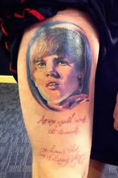 Justin bieber fan tattoo
