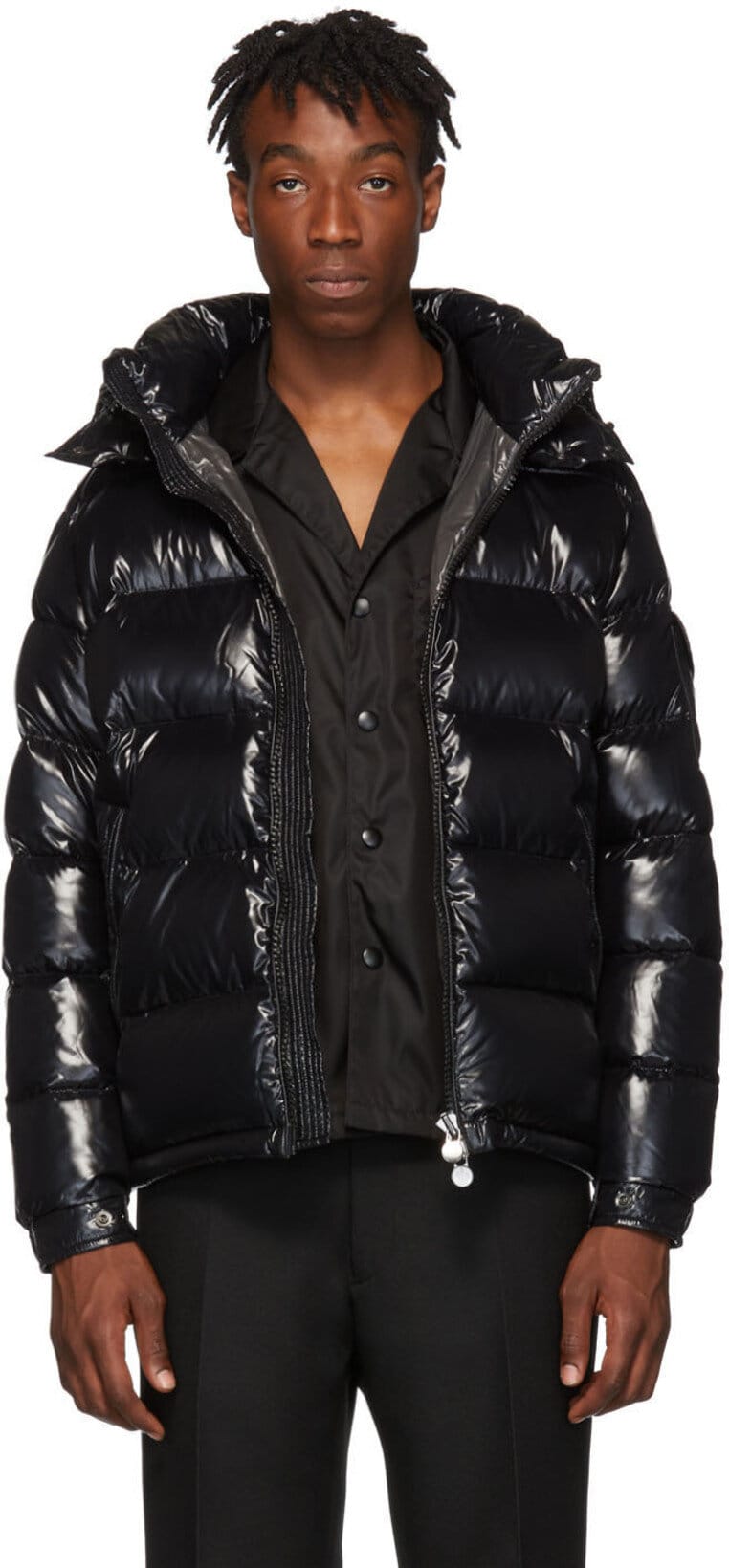 Moncler black down maya jacket