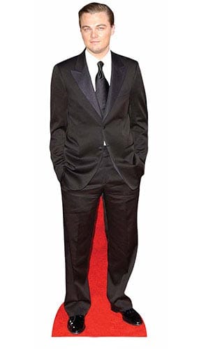 Loeonardo dicaprio black suit lifesize cardboard cutout 183cms product image