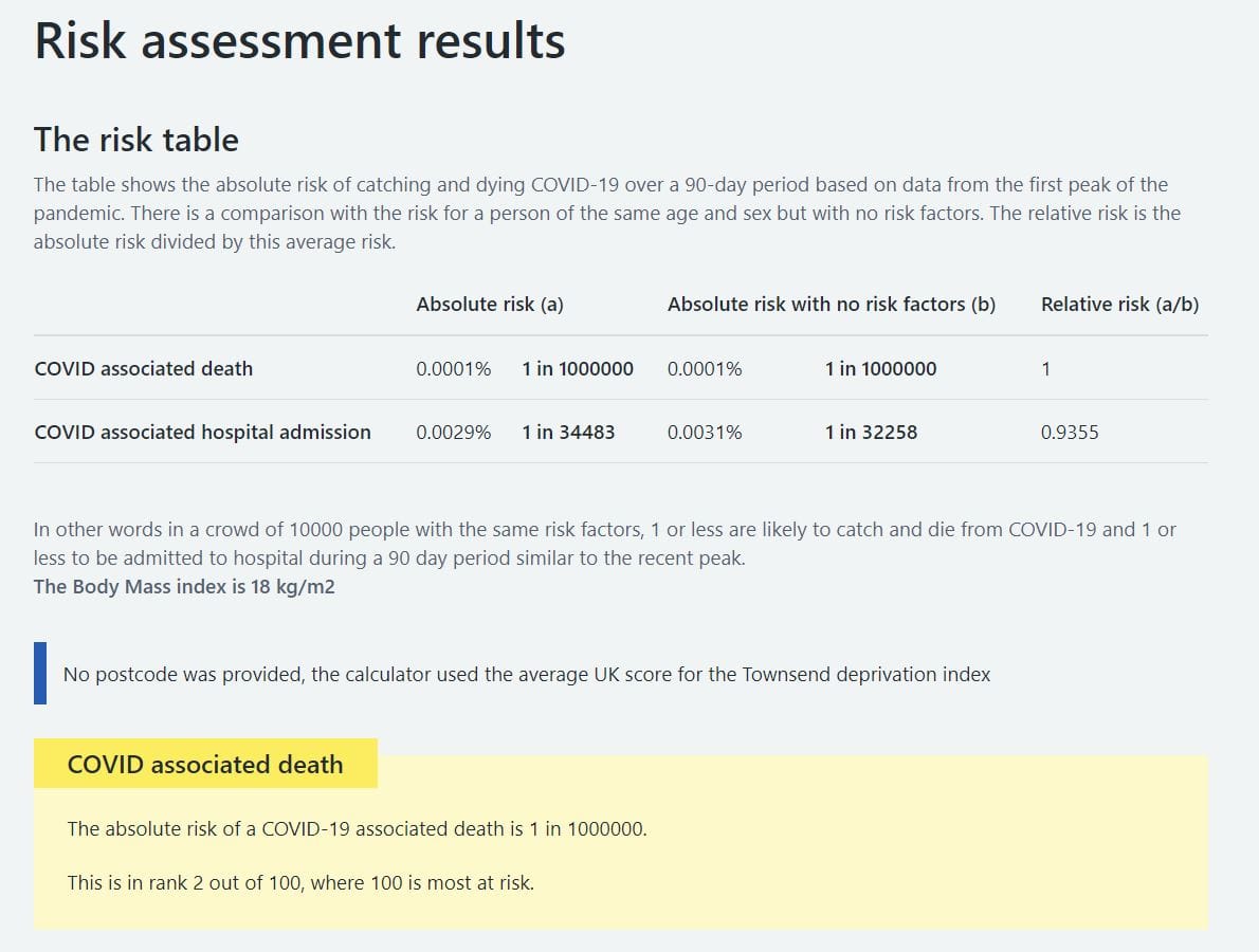 COVID RISK