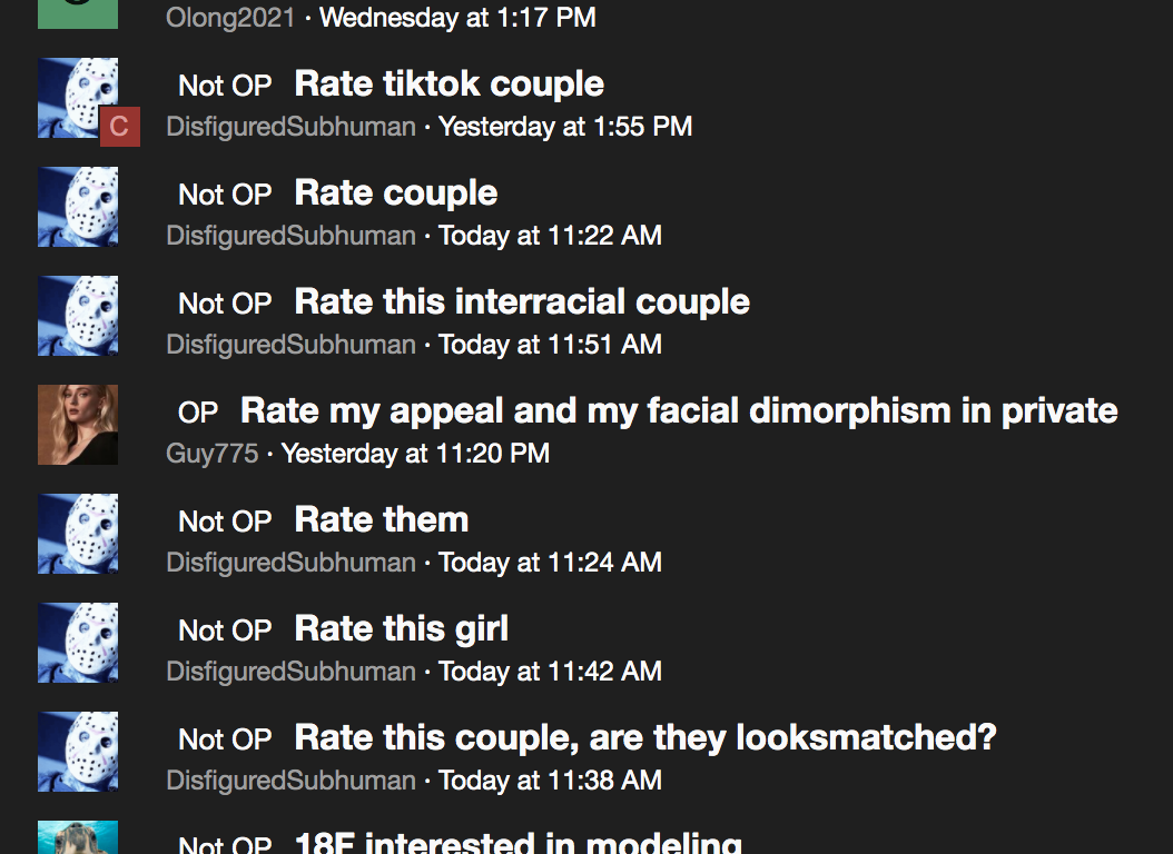 DisfiguredSubhuman posts