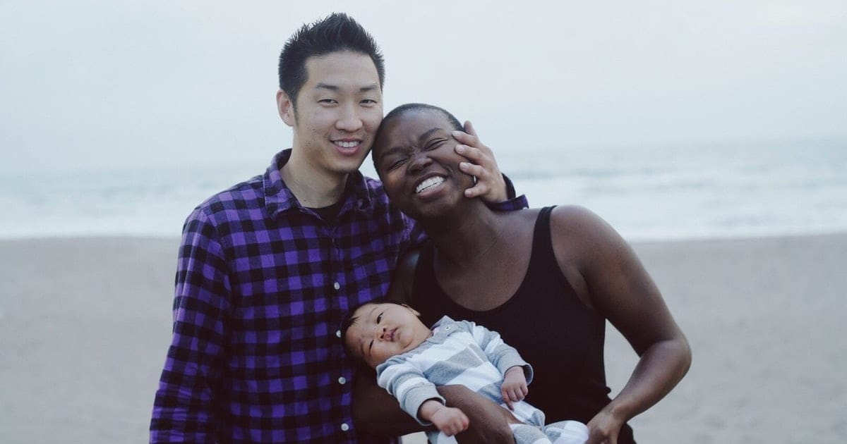 Youtube celebrity couple mazelee with their baby