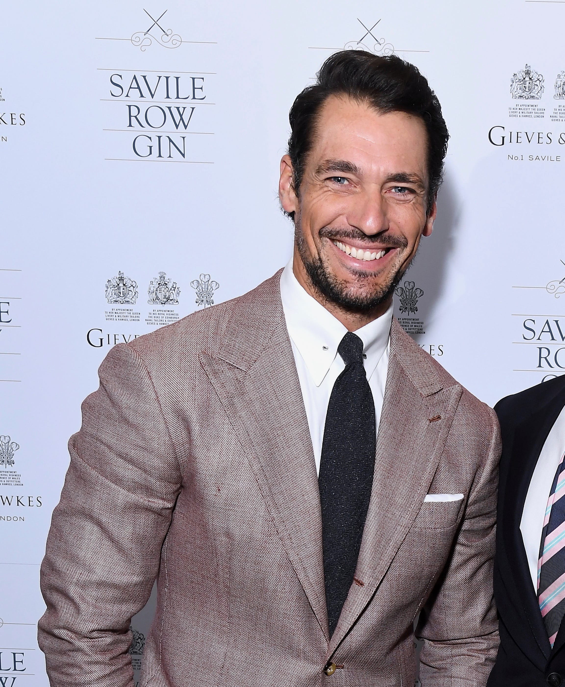 Savile Row Gin Brand Ambassador and investor David Gandy and Founder of Savile Row Gin Stewart