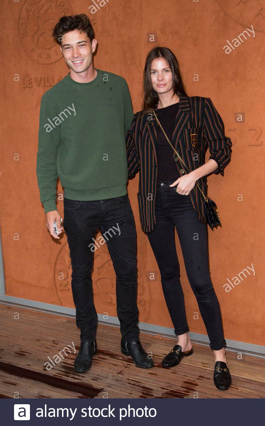 Francisco lachowski and his wife jessiann gravel beland in village during french tennis open a