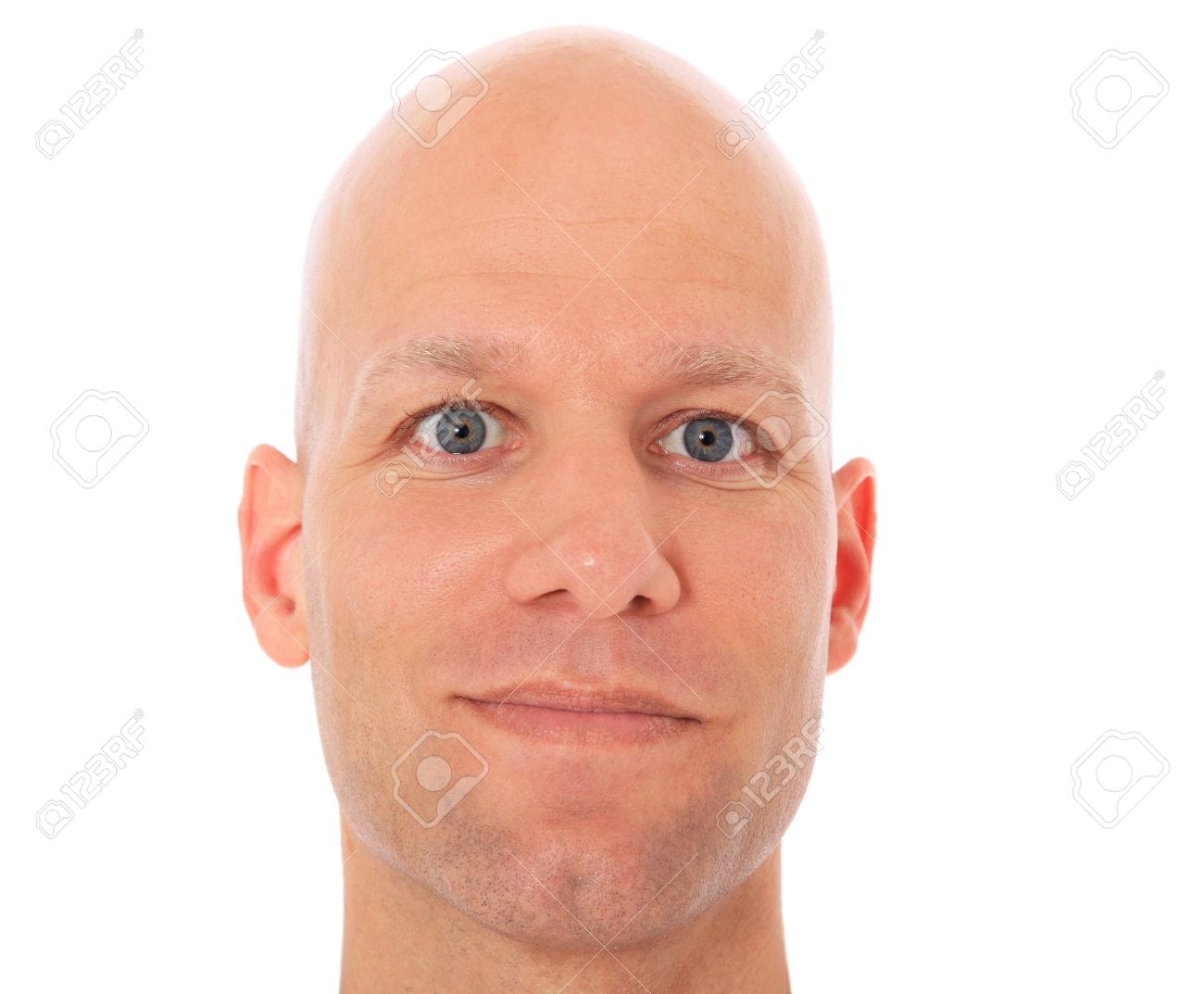 11544938 head of a bald man all on white background 