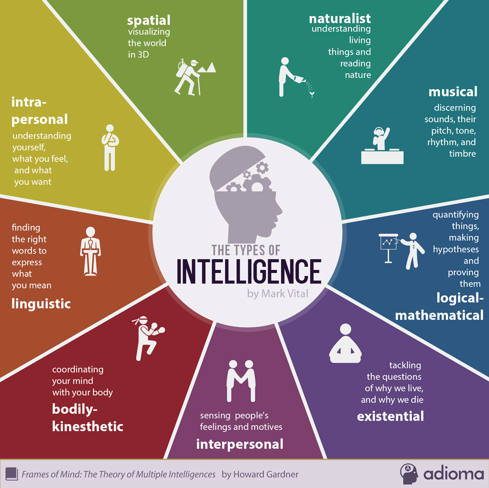 9 types of intelligence infographic