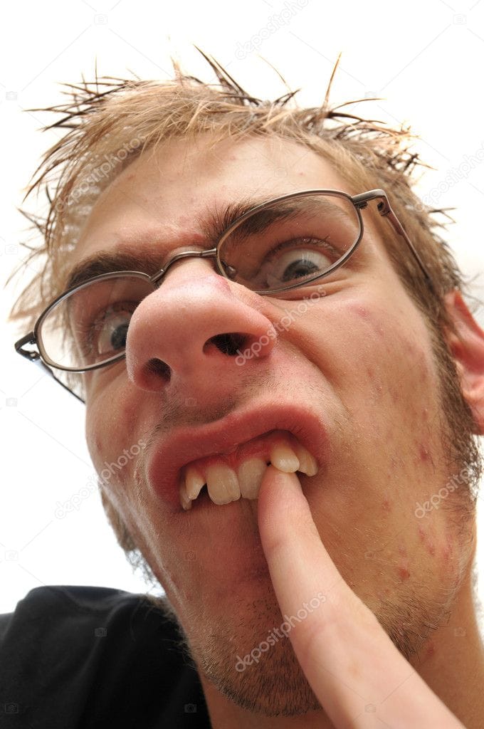 Depositphotos 4626023 stock photo ugly man picking his crooked