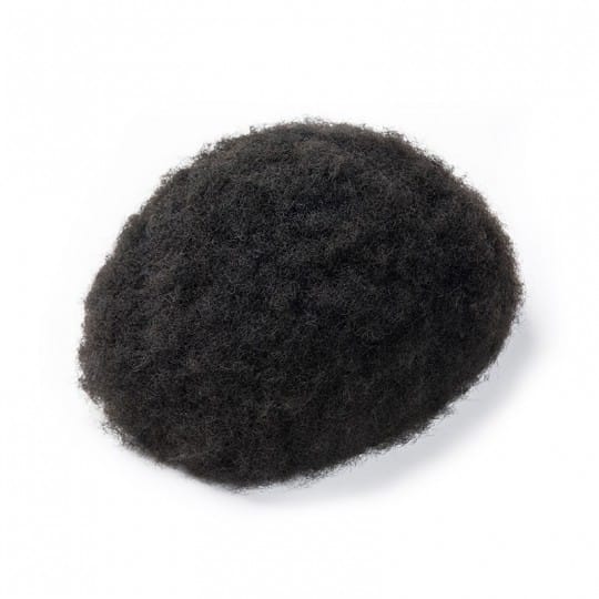 Nolan afro toupee for men in 6mm rod size curl french lace and poly base indian human hair