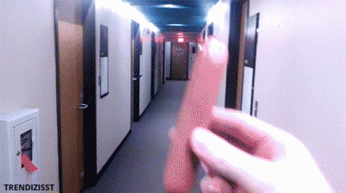 Throwing hotdog down a hallway tight