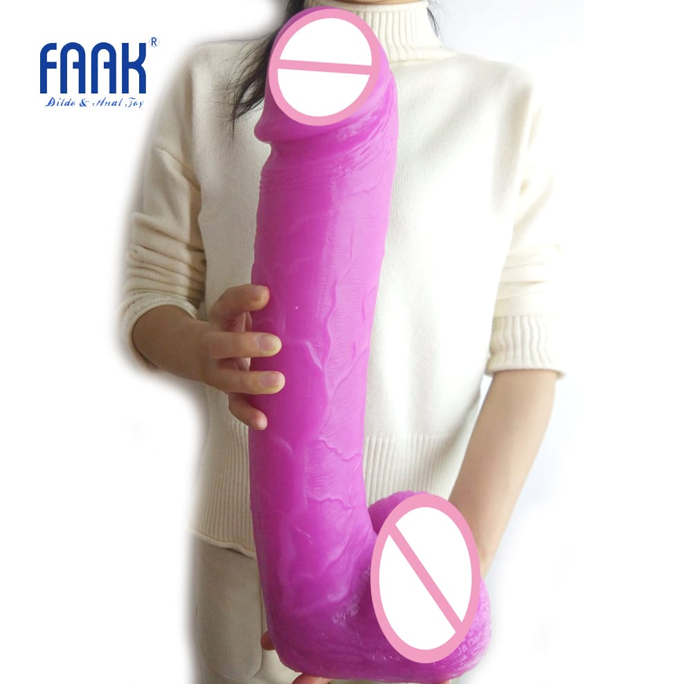 FAAK giant realistic dildo 16 5inch huge long penis big dong 2 95 inch thick female