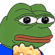 Pepe weird popcorn watching