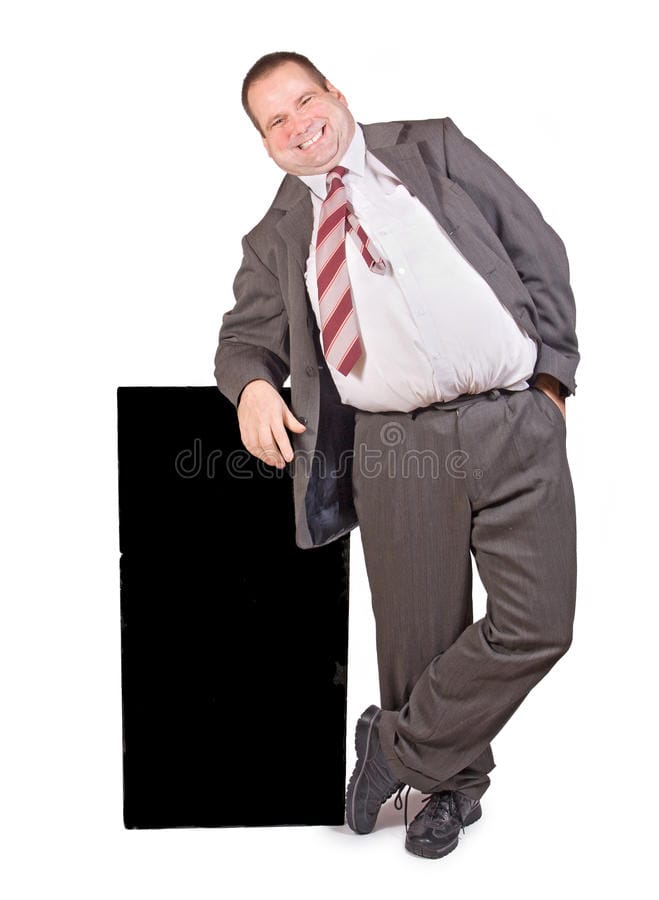 Jolly fat businessman 19000504