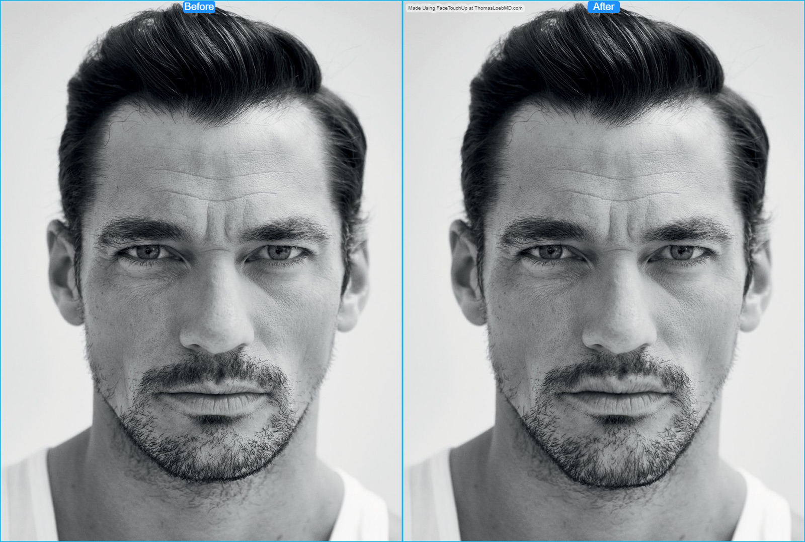David Gandy 2016 GQ Turkey Photo Shoot 002 before after