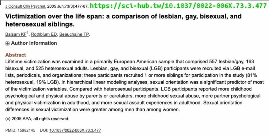 Fags abused as kids