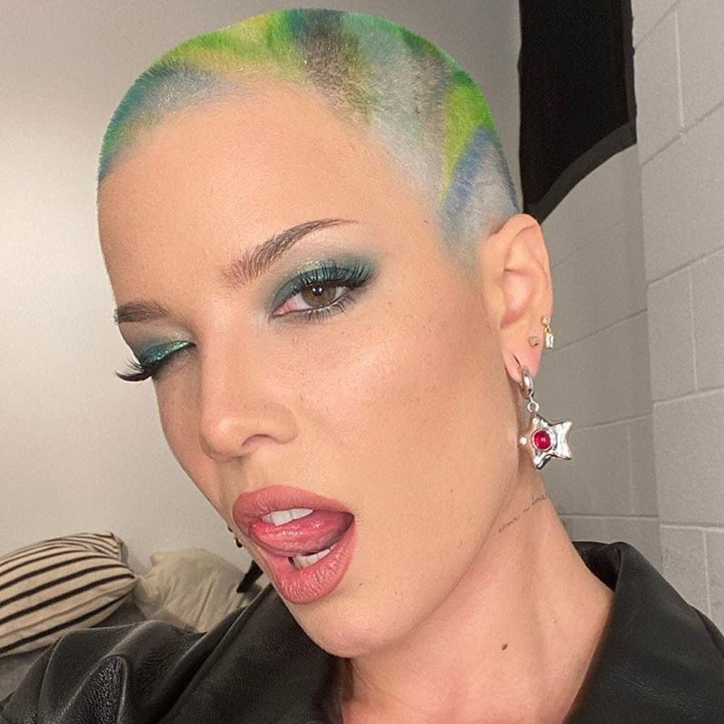Halsey buzz cut tiktok video