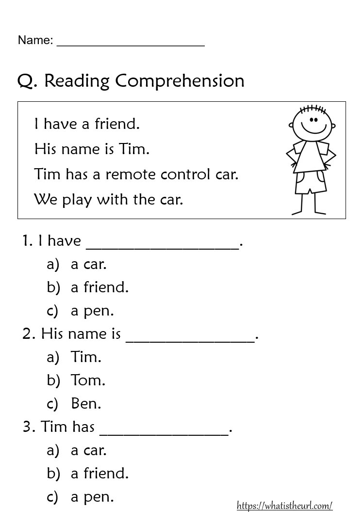 Reading comprehension worksheets