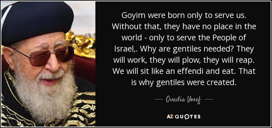 Quote goyim were born only to serve us without that they have no place in the world only to ov