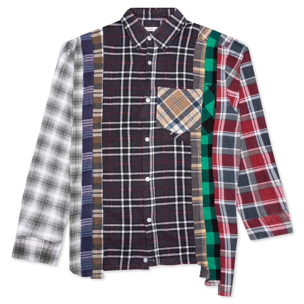 Needles 7 Cuts Flannel Shirt   Black Red JO286 G M   09 29 2021   01 1080x