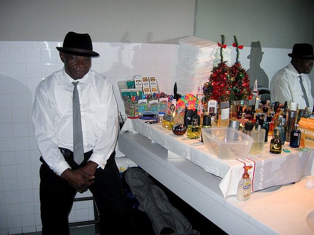 Bathroom attendent A Currell