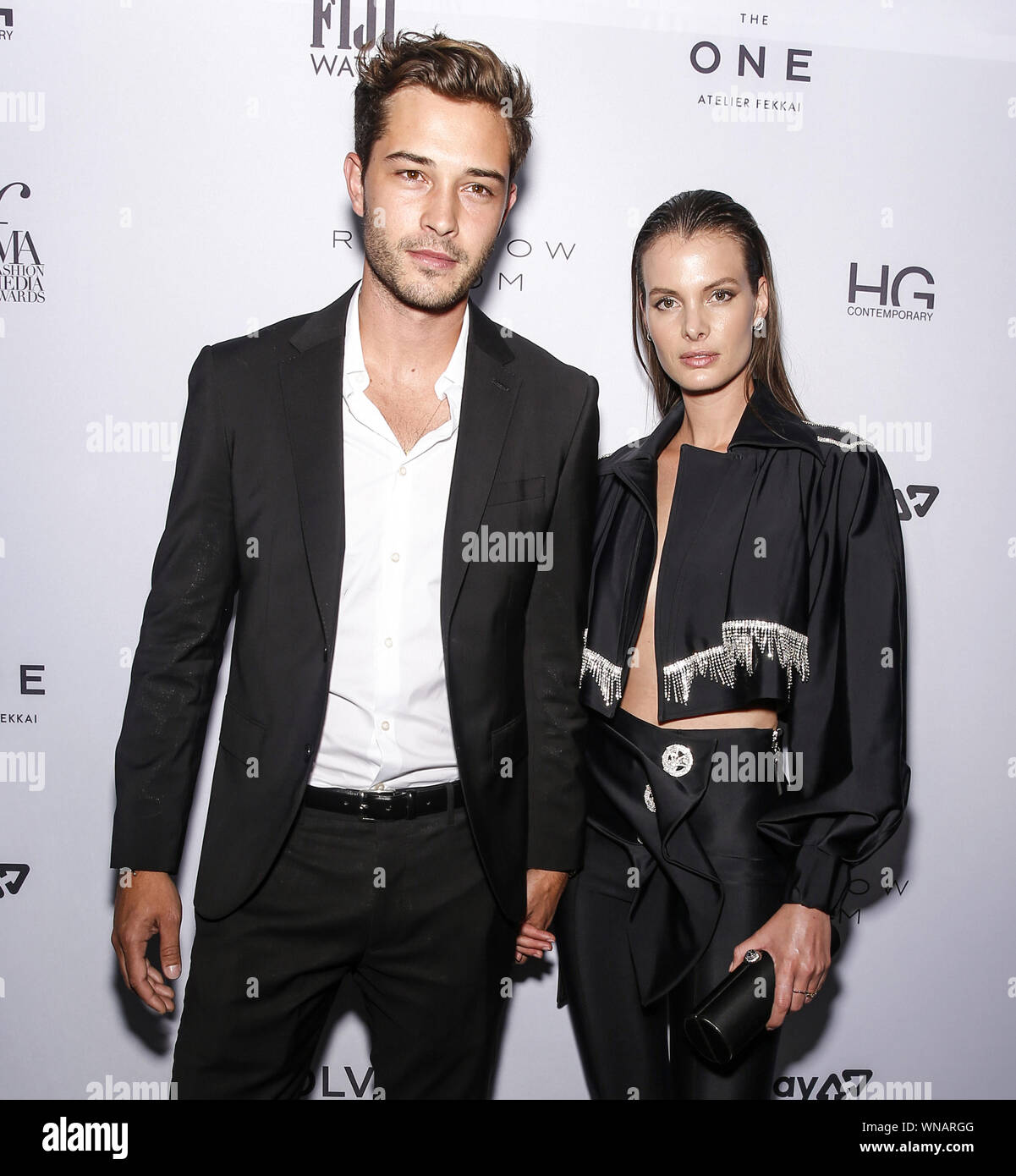 New york ny 05 septembre 2019 francisco lachowski et jessiann gravel beland assister a l avant