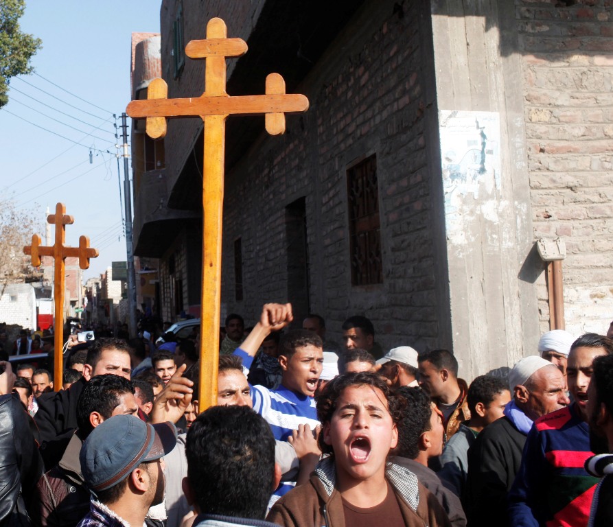 Coptic protest egypt