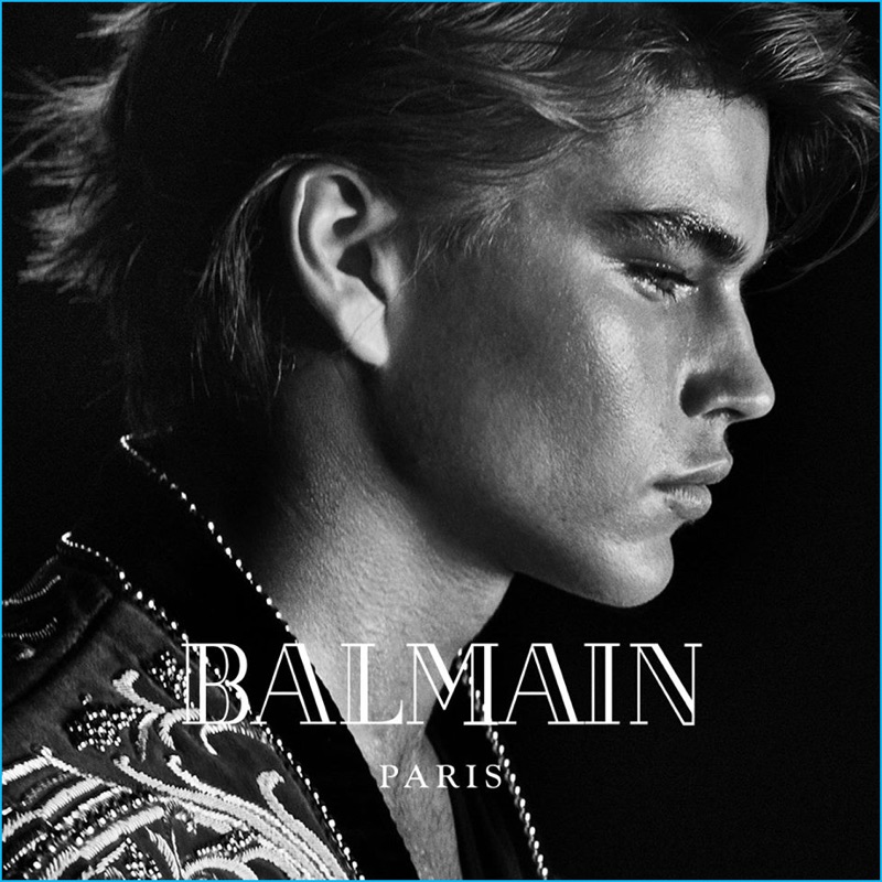 Jordan Barrett Balmain 2016 Fall Winter Campaign