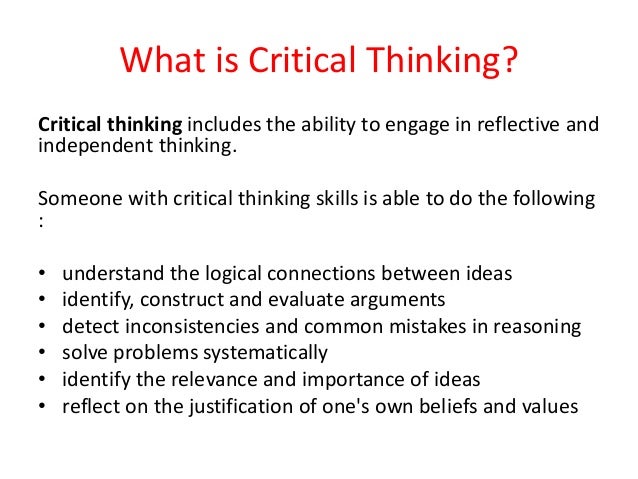 What is critical thinking 2 638