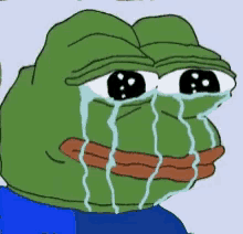 Crying pepe the frog