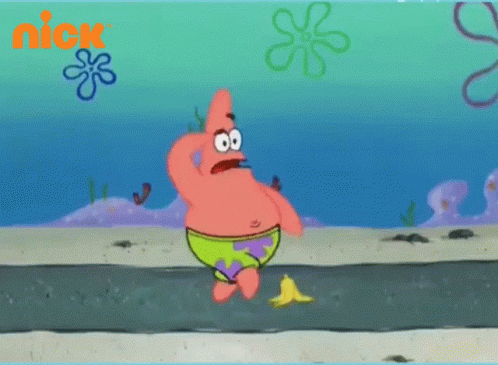 Slipping patrick star