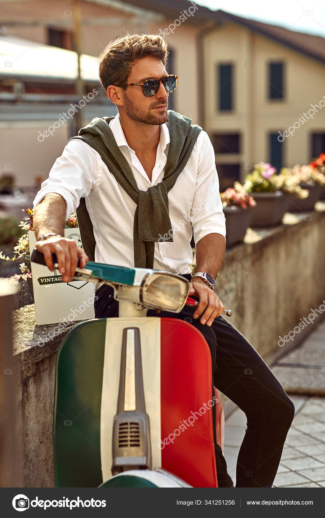 Depositphotos 341251256 stock photo stylish italian man wearing white