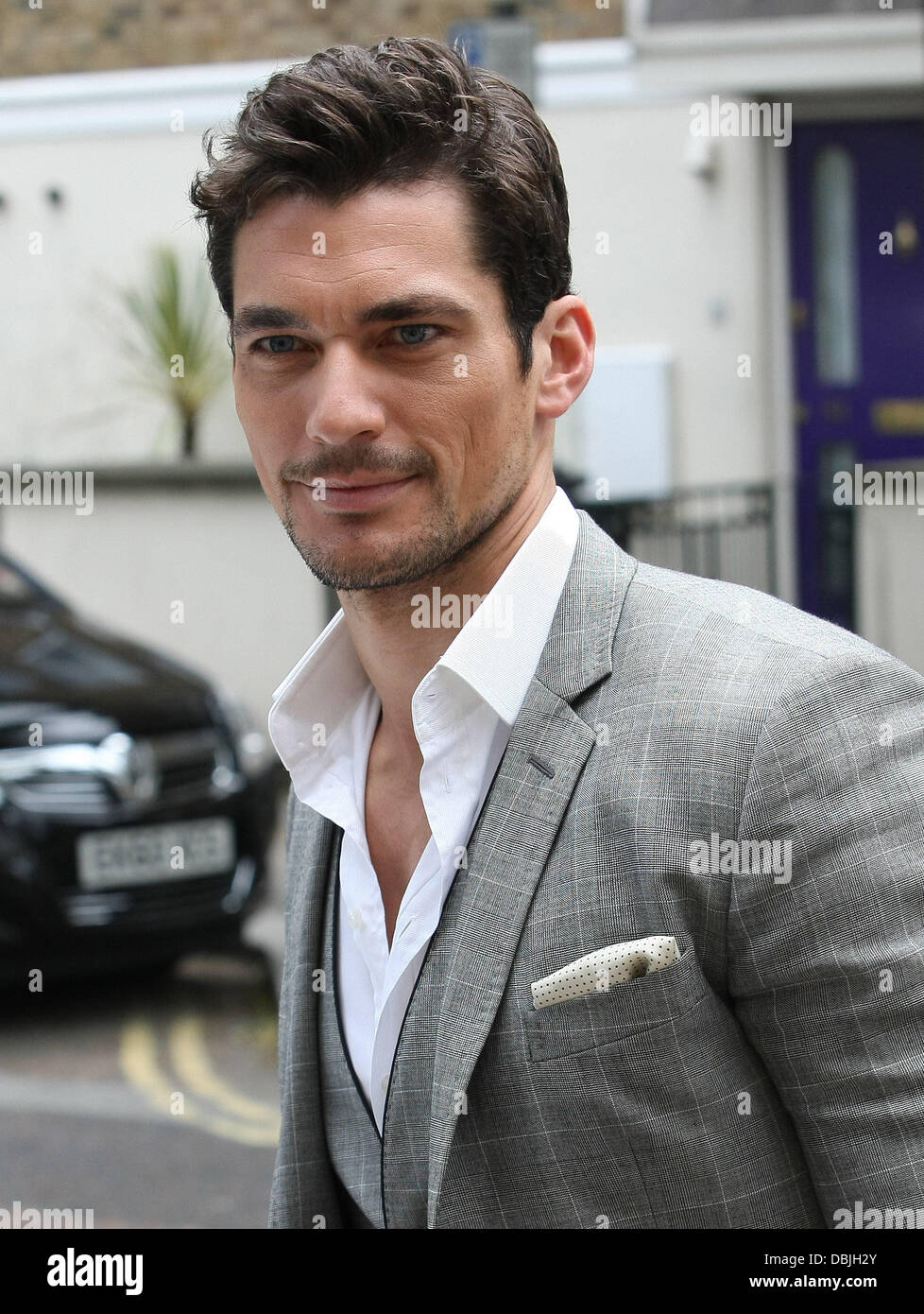 David gandy celebrities outside the itv television studios london DBJH2Y
