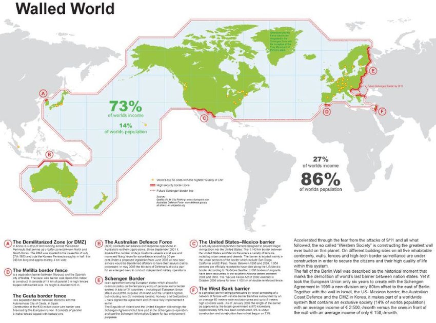 The rich world developed world First World or Western world by another name the walled