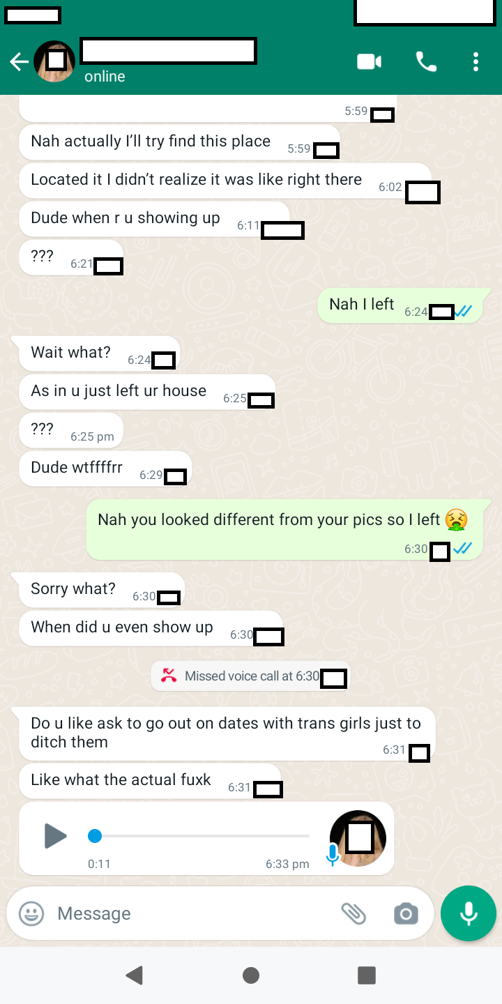 Tranny gets rekt
