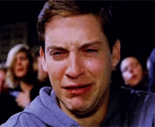 Crying tobey maguire