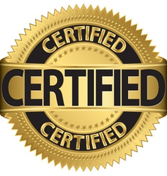 Certified gold label vector 1487166