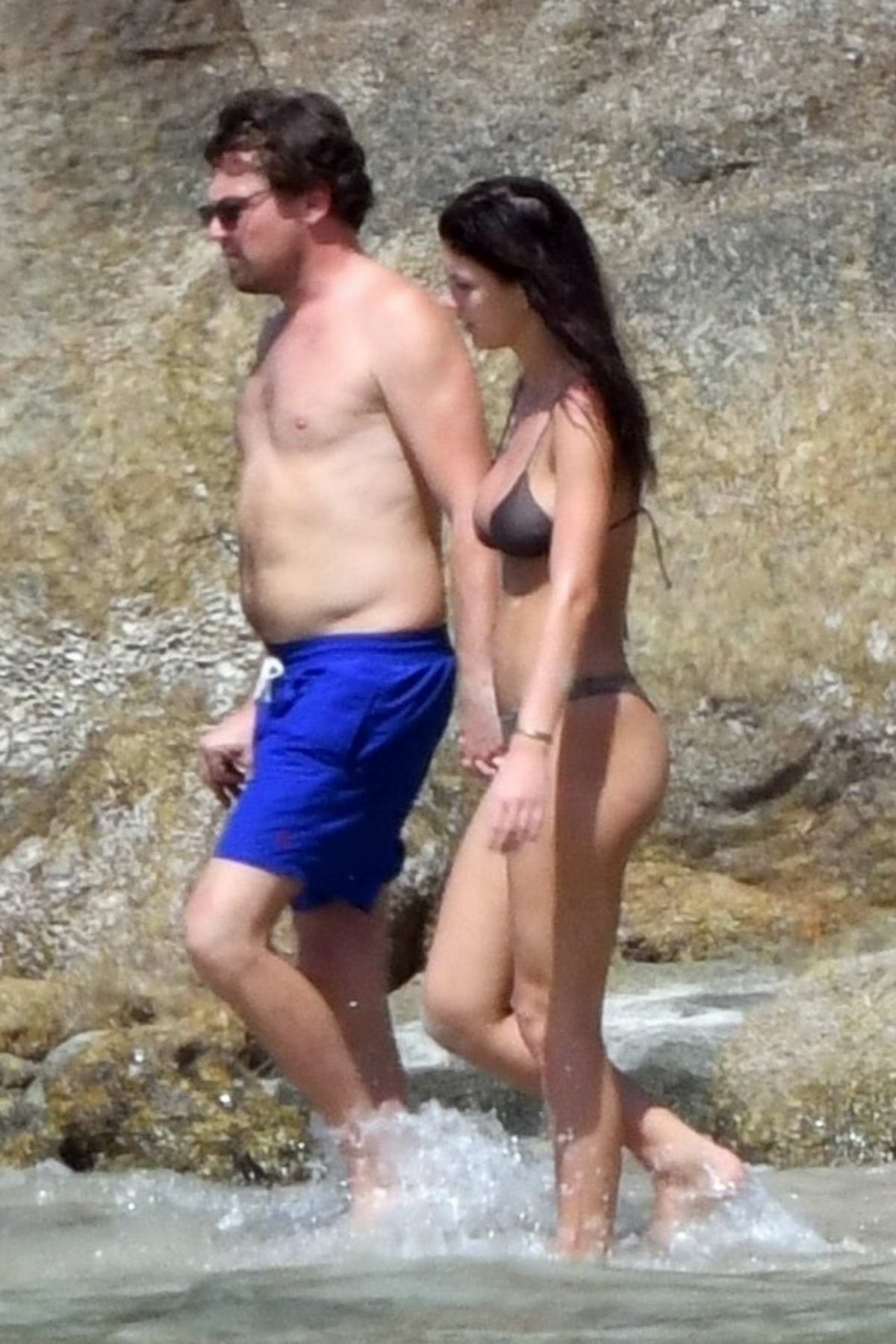 Camila morrone hits the beach in a bikini with leonardo dicaprio during a romantic holiday at 