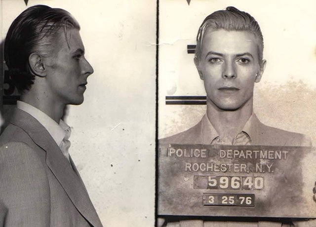 Bowie mugshot