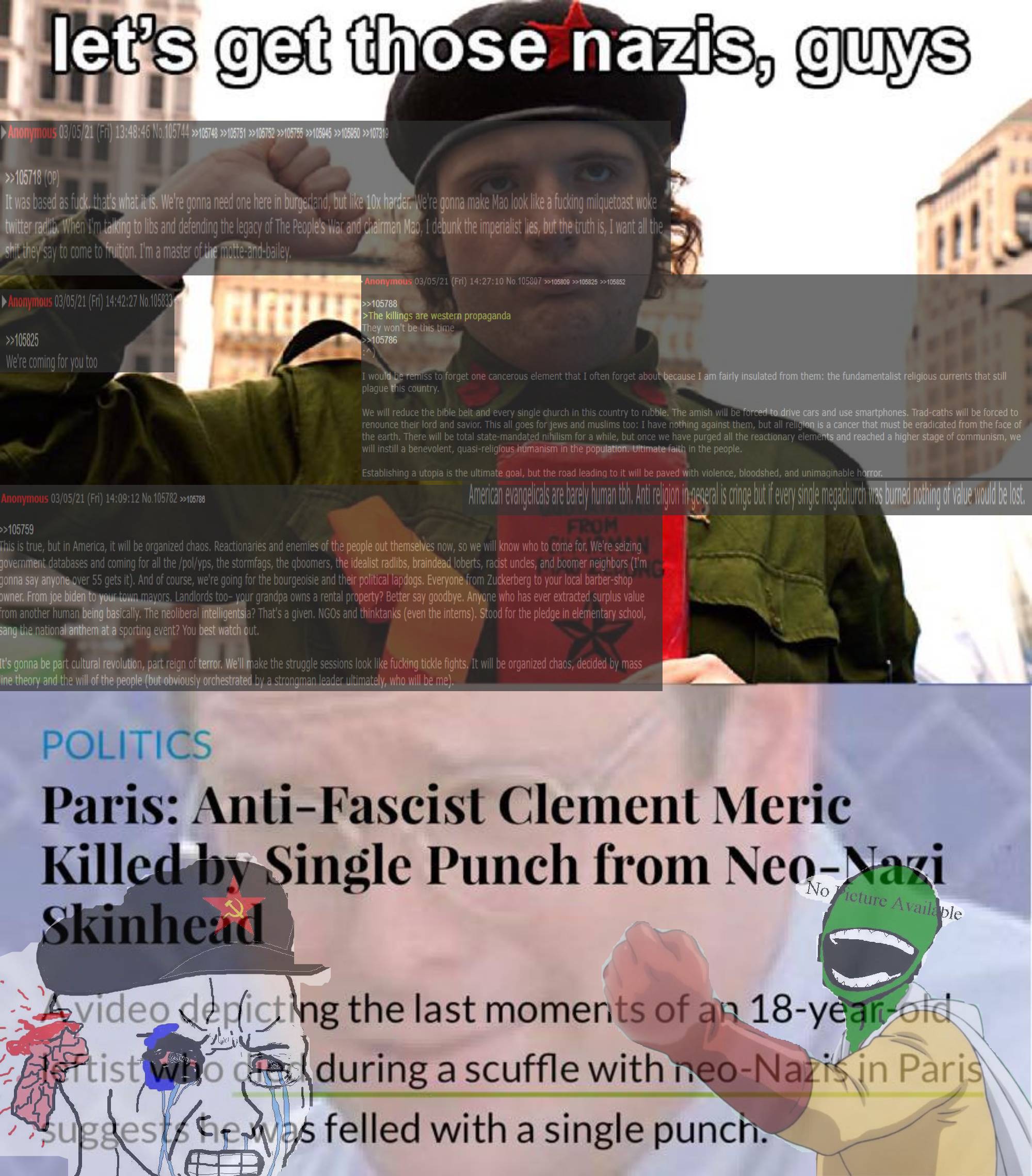 Antifa soldier beat up by one punch