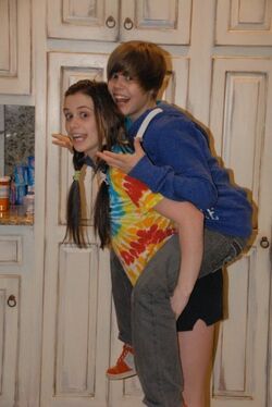 Caitlin Beadles and Justin Bieber