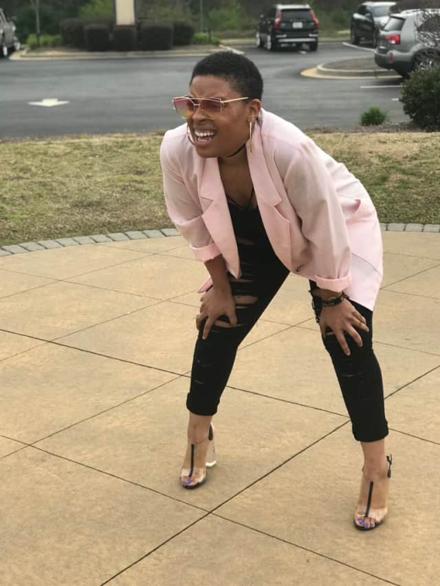 Squat and squint meme woman